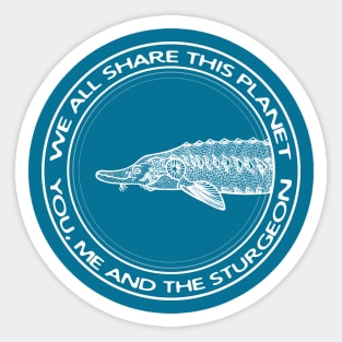 Sturgeon design - meaningful fish drawing Sticker
